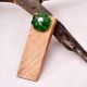 Green Flower Handmade Wooden Door Stopper